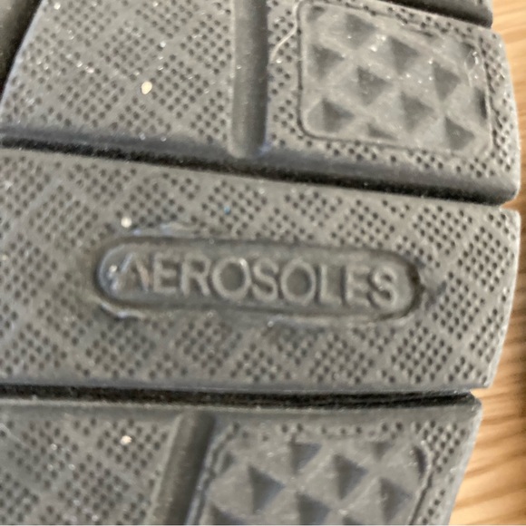 Aerosoles Size 10 Black, Grey & White Elastic Sandals - Picture 4 of 8